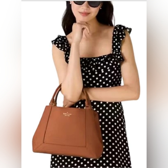 NWT Kate Spade Large Shoulder Bag, Tan - Picture 3 of 9